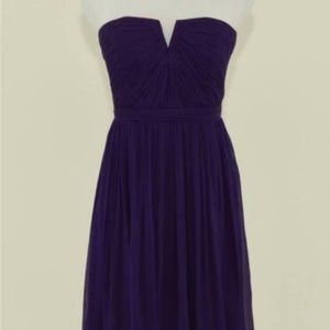 Purple J. Crew Silk Chiffon Dress